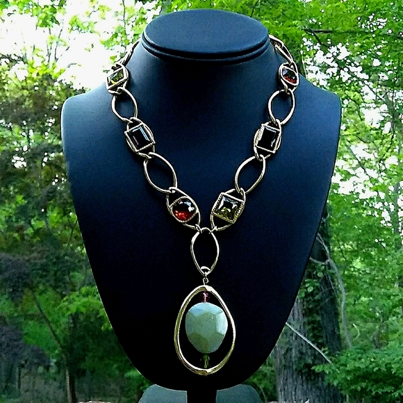 VHTF Swarovski REAL Gemstone Drop Station Çrystal - Picture 1 of 16